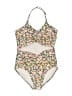 Art Class Floral Ivory One Piece Swimsuit Size 10 - 12 - photo 1