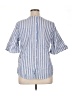 IZOD Stripes Blue Short Sleeve Blouse Size XL - photo 2