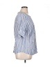 IZOD Stripes Blue Short Sleeve Blouse Size XL - photo 4