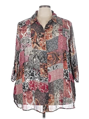 Sara Michelle 3/4 Sleeve Blouse (view 1)