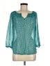 St. John's Bay 100% Polyester Teal 3/4 Sleeve Blouse Size M - photo 1