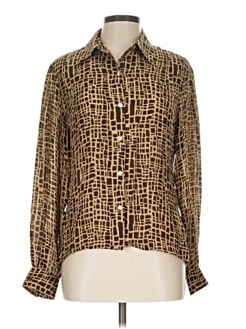 Rena Rowan Long Sleeve Silk Top (view 1)