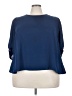 ELOQUII 100% Polyester Blue 3/4 Sleeve Blouse Size 26 - photo 1