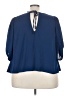 ELOQUII 100% Polyester Blue 3/4 Sleeve Blouse Size 26 - photo 2