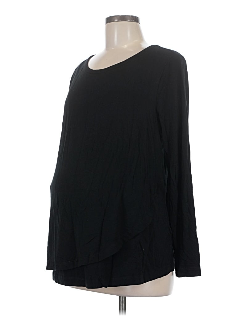 Pre-owned Gap - Maternity Long Sleeve T-shirt In Black