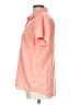 Orvis 100% Polyester Checkered-gingham Orange Short Sleeve Blouse Size L - photo 5