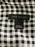 Ann Taylor 100% Polyester Houndstooth Silver Long Sleeve Blouse Size L - photo 7