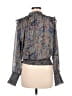 Elan 100% Polyester Blue Long Sleeve Blouse Size M - photo 2