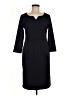 Lands' End Solid Blue Black Casual Dress Size 6 - photo 1