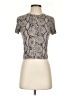 Babaton Animal Print Silver Short Sleeve Turtleneck Size XS - photo 1