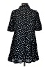 11.1. Tylho 100% Rayon Polka Dots Black Short Sleeve Top Size S - photo 2