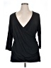 Soft Surroundings Black 3/4 Sleeve Top Size 1X - photo 1
