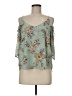 Haute Monde 100% Polyester Teal 3/4 Sleeve Blouse Size M - photo 1