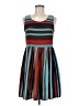 Blu Pepper 100% Polyester Stripes Teal Casual Dress Size M - photo 1
