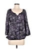 DressBarn 100% Polyester Purple 3/4 Sleeve Blouse Size M - photo 1