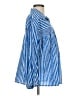 Printfresh 100% Cotton Stripes Blue Long Sleeve Button-Down Shirt Size S - photo 4