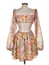 showpo 100% Polyester Floral Orange Cocktail Dress Size 8 - photo 2