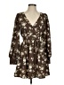 Shein 100% Polyester Floral Brown Casual Dress Size 4 - photo 1