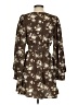 Shein 100% Polyester Floral Brown Casual Dress Size 4 - photo 2