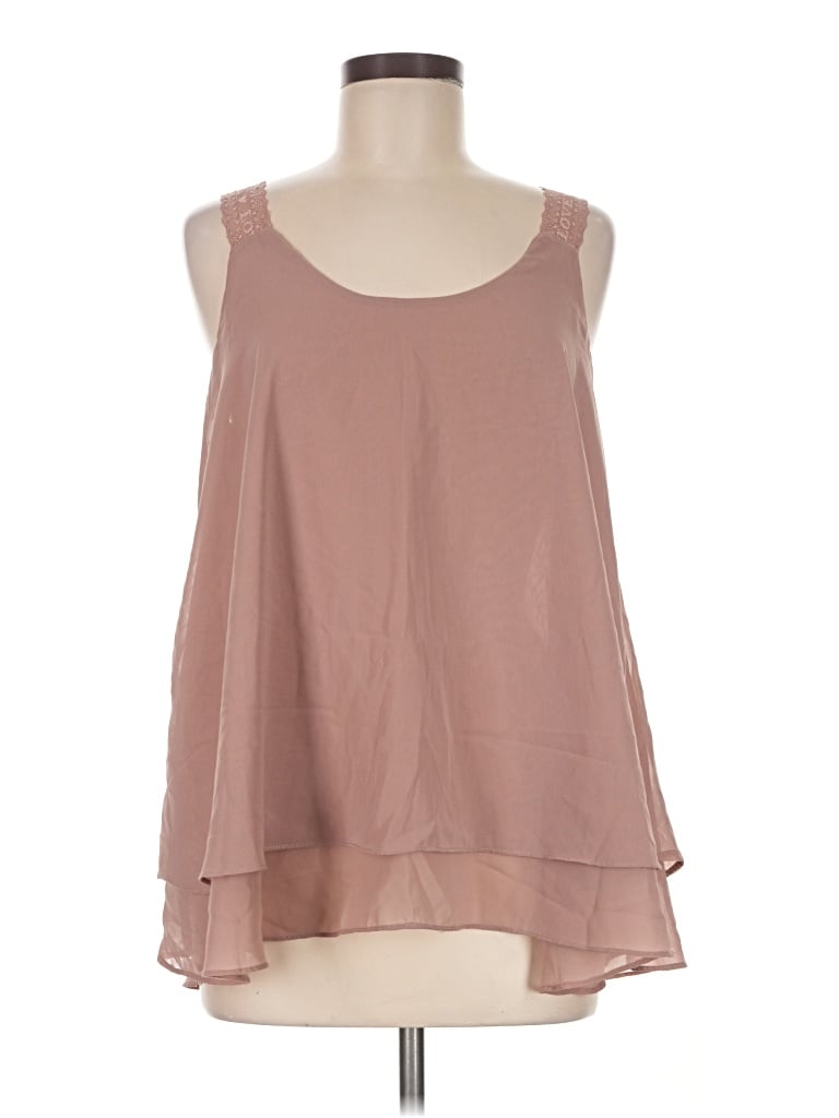 Pre-owned Chicme Sleeveless Blouse In Brown