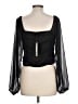 BCBGeneration 100% Polyester Black 3/4 Sleeve Blouse Size L - photo 2