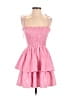 Zara Checkered-gingham Pink Cocktail Dress Size S - photo 1