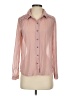 Sans Souci 100% Polyester Pink Long Sleeve Blouse Size S - photo 1
