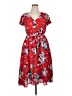 ModCloth Floral Red Casual Dress Size L - photo 1