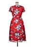 ModCloth Floral Red Casual Dress Size L - photo 2