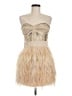 Bebe Gold Tan Cocktail Dress Size M - photo 1
