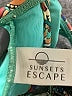 Sunsets Escape Paisley Teal Swimsuit Top Size 14 - photo 3