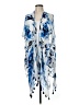 Moss Rose 100% Viscose Blue Poncho One size - photo 1