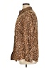 J. McLaughlin 100% Cotton Animal Print Brown Long Sleeve Button-Down Shirt Size XL - photo 5
