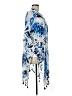 Moss Rose 100% Viscose Blue Poncho One size - photo 4