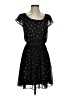 Elle 100% Polyester Hearts Black Casual Dress Size S - photo 1