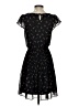 Elle 100% Polyester Hearts Black Casual Dress Size S - photo 2