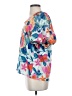 Entro Floral Blue Short Sleeve Blouse Size S - photo 5
