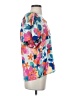 Entro Floral Blue Short Sleeve Blouse Size S - photo 4