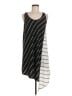 Halogen Stripes Black Casual Dress Size M (petite) - photo 1
