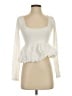 Zara White Long Sleeve Top Size S - photo 1
