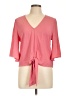 1.State 100% Polyester Pink 3/4 Sleeve Blouse Size L - photo 1