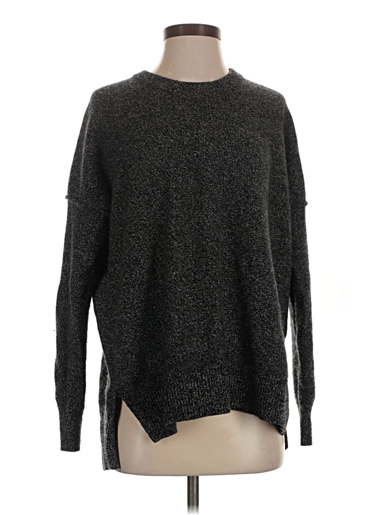 Pre-owned Athleta Wool Pullover Sweater In Black