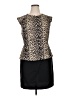 Studio M Animal Print Black Cocktail Dress Size 14 - photo 1