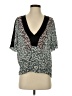 A.L.C. 100% Silk Green Short Sleeve Silk Top Size 4 - photo 1