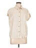 Mine Ivory Short Sleeve Blouse Size L - photo 1