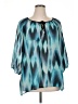 Zac & Rachel 100% Polyester Teal 3/4 Sleeve Blouse Size 1X - photo 1