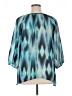 Zac & Rachel 100% Polyester Teal 3/4 Sleeve Blouse Size 1X - photo 2