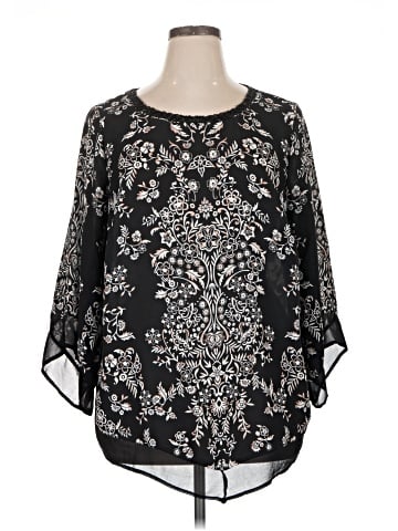 Roz & Ali 3/4 Sleeve Blouse (view 1)