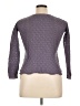 Garnet Hill 100% Cotton Purple Pullover Sweater Size XL - photo 2