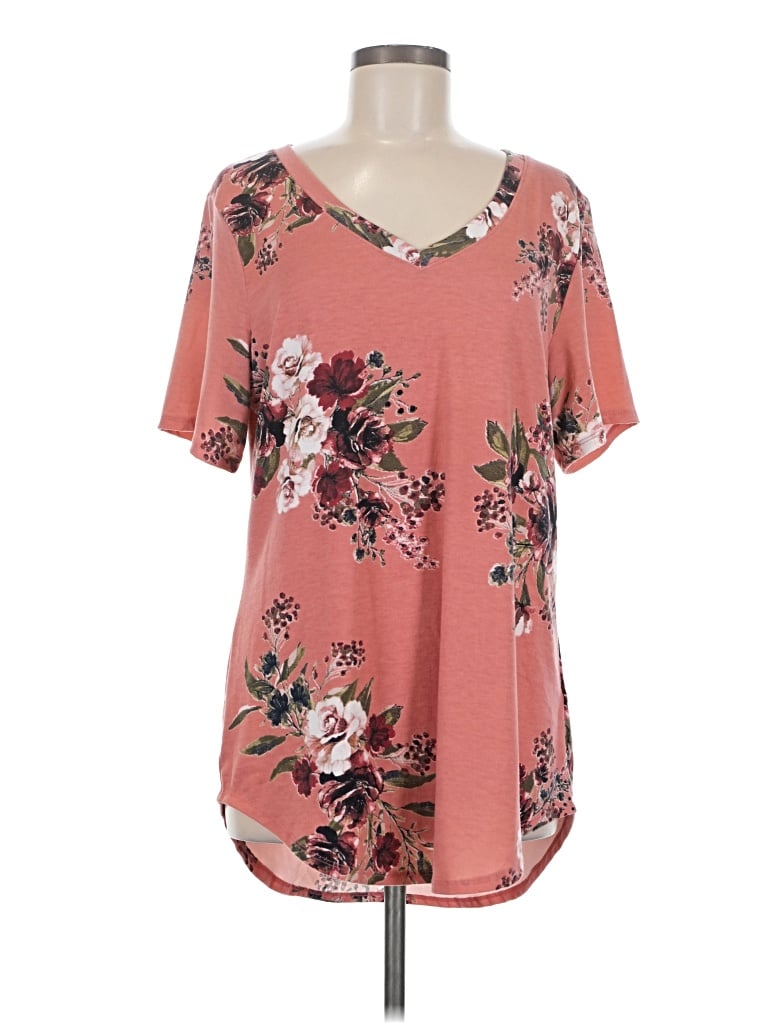 Pre-owned Lularoe Short Sleeve Blouse In Pink